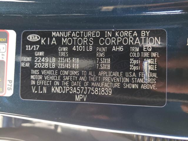 KNDJP3A57J7581839 | 2018 KIA SOUL +