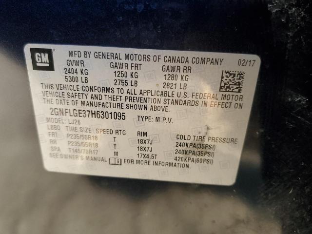 2GNFLGE37H6301095 | 2017 CHEVROLET EQUINOX PR