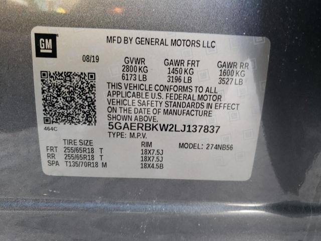 5GAERBKW2LJ137837 | 2020 BUICK ENCLAVE ES