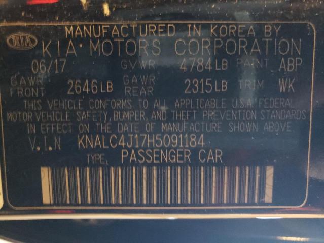 2017 Kia Cadenza Premium VIN: KNALC4J17H5091184 Lot: 81438833