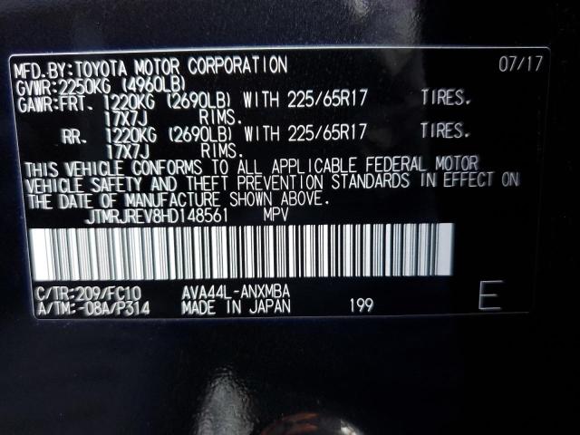 JTMRJREV8HD148561 | 2017 TOYOTA RAV4 HV LE