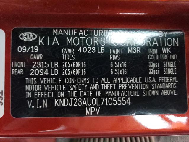 KNDJ23AU0L7105554 | 2020 KIA SOUL LX