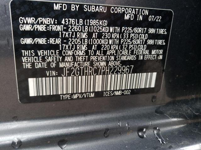 JF2GTHRC7PH229967 | 2023 SUBARU CROSSTREK