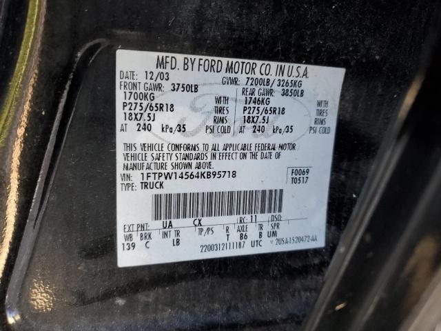 1FTPW14564KB95718 | 2004 Ford f150 supercrew