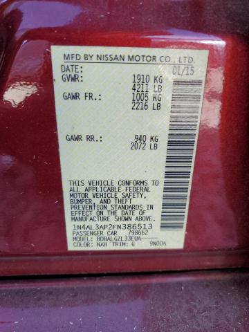 2015 NISSAN ALTIMA 2.5 - 1N4AL3AP2FN386513