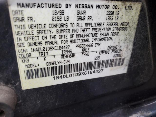 1N4DL01D9XC184427 | 1999 Nissan altima xe