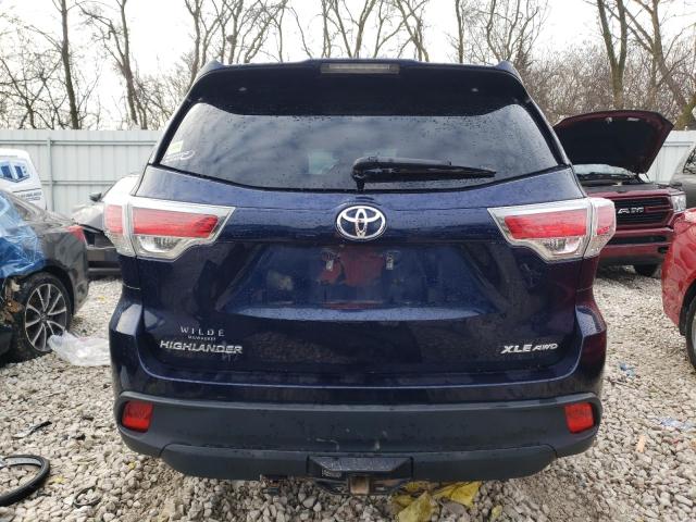 VIN 5TDJKRFH8ES065070 2014 Toyota Highlander, Xle no.6