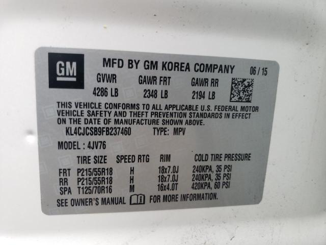 KL4CJCSB9FB237460 | 2015 BUICK ENCORE