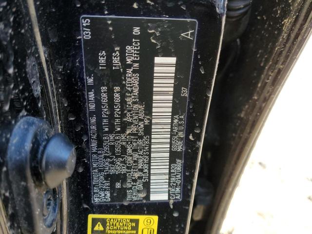 VIN 5TDJKRFH5FS147825 2015 Toyota Highlander, Xle no.12