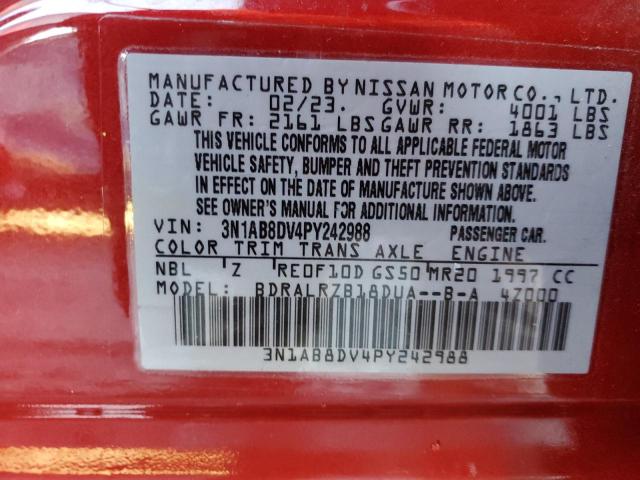 3N1AB8DV4PY242988 | 2023 NISSAN SENTRA SR