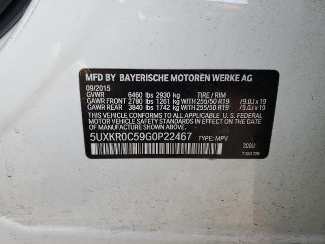 5UXKR0C59G0P22467 | 2016 BMW X5 XDRIVE3