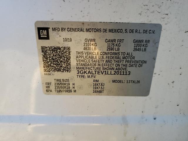 3GKALTEV1LL201113 | 2020 GMC TERRAIN SL