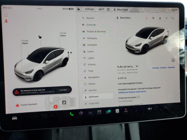 7SAYGAEE0PF710202 | 2023 TESLA MODEL Y