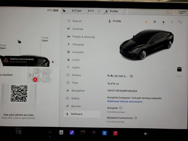 5YJ3E1EA8PF450254 | 2023 TESLA MODEL 3