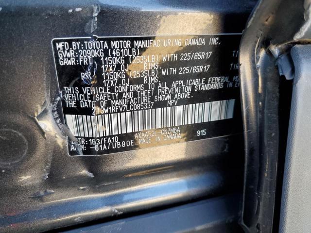 2T3W1RFV7LC085337 | 2020 TOYOTA RAV4 XLE