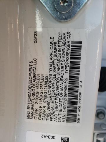 1HGCY2F89PA041599 Honda Accord Touring Hybrid
