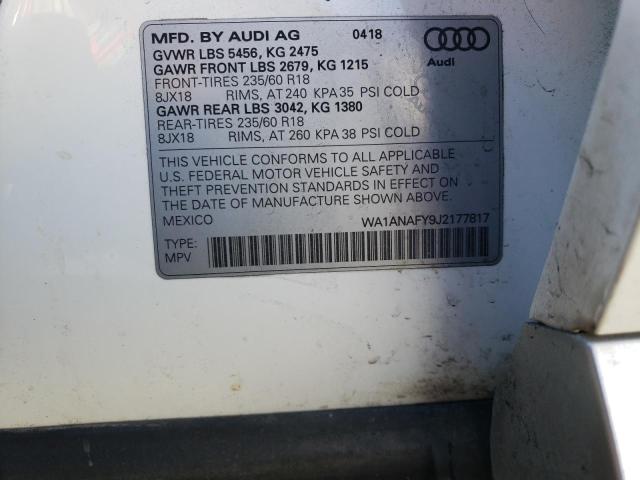 WA1ANAFY9J2177817 2018 AUDI Q5, photo no. 12