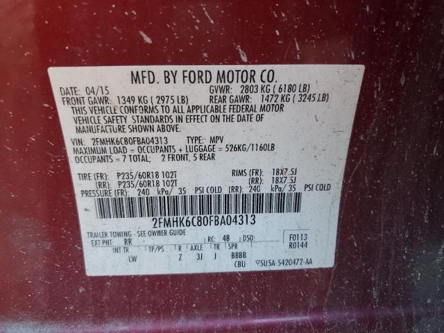 2015 FORD FLEX SEL - 2FMHK6C80FBA04313