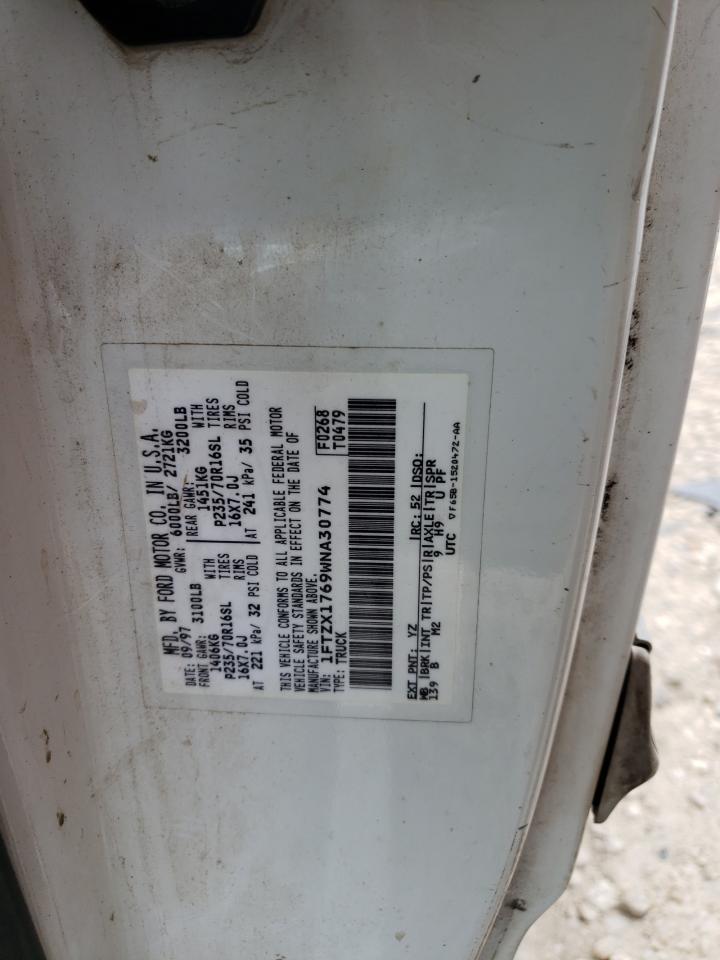 1FTZX1769WNA30774 1998 Ford F150