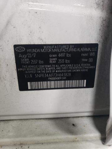 5NPE34AF7JH643828 | 2018 HYUNDAI SONATA SPO