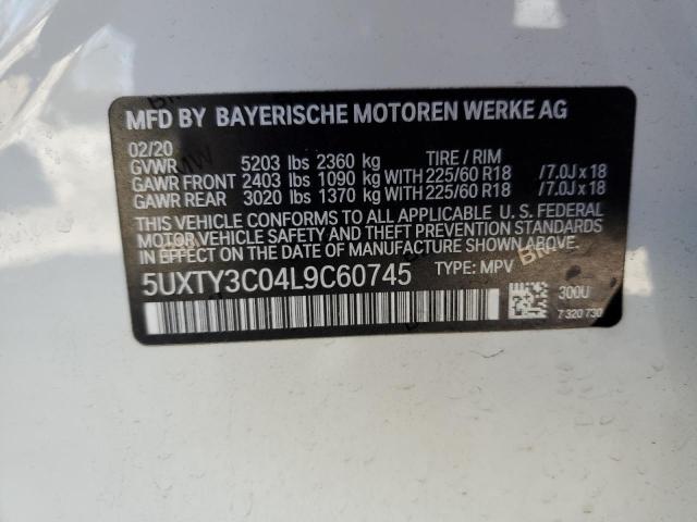 5UXTY3C04L9C60745 2020 BMW X3 - Image 12