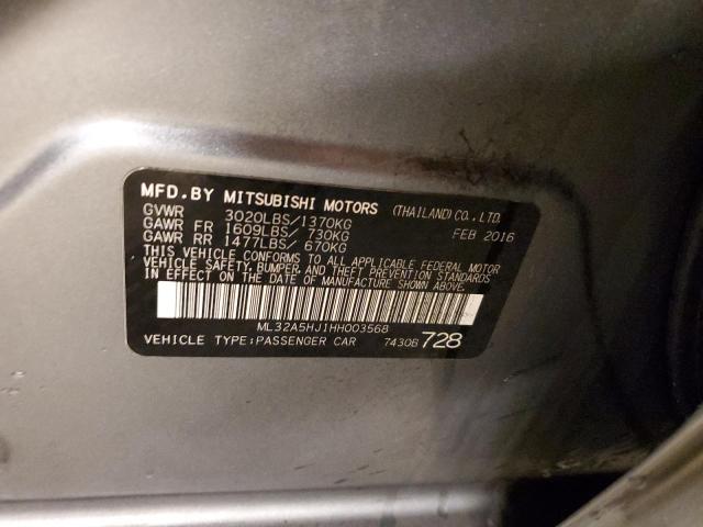 2017 MITSUBISHI MIRAGE GT ML32A5HJ1HH003568