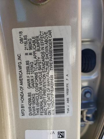 1HGCV1F16JA231535 | 2018 HONDA ACCORD LX