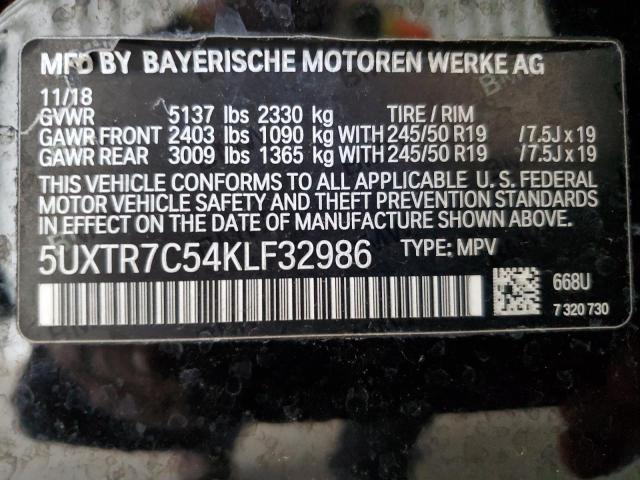 5UXTR7C54KLF32986 2019 BMW X3, photo no. 14