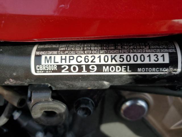 2019 HONDA CBR500 R MLHPC6210K5000131