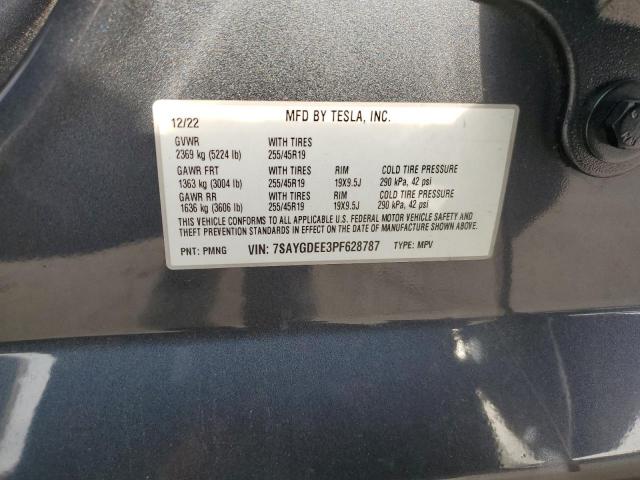 7SAYGDEE3PF628787 | 2023 Tesla model y