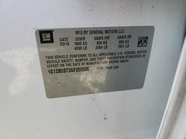 2016 Chevrolet Malibu Ls VIN: 1G1ZB5ST3GF260396 Lot: 79200483