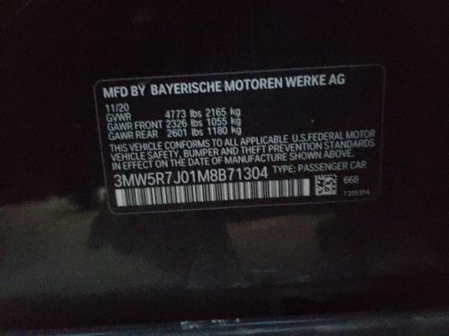 3MW5R7J01M8B71304 | 2021 BMW 330XI