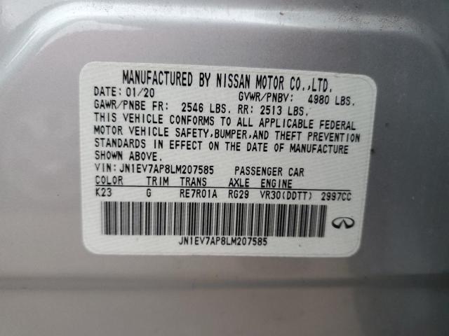 2020 INFINITI Q50 PURE - JN1EV7AP8LM207585