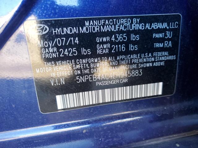 5NPEB4AC4EH945883 | 2014 HYUNDAI SONATA GLS