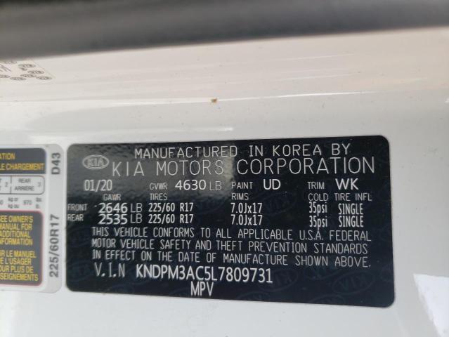 KNDPM3AC5L7809731 | 2020 KIA SPORTAGE L