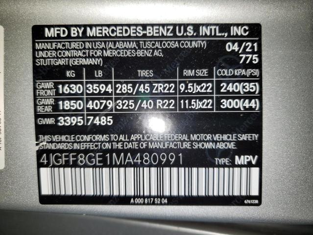 2021 MERCEDES-BENZ GLS 580 4M - 4JGFF8GE1MA480991