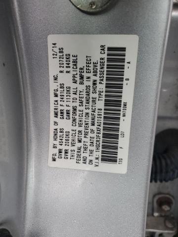 1HGCR3F8XFA015918 | 2015 HONDA ACCORD EXL