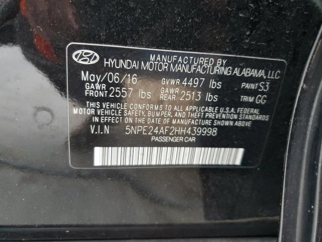 5NPE24AF2HH439998 | 2017 HYUNDAI SONATA SE