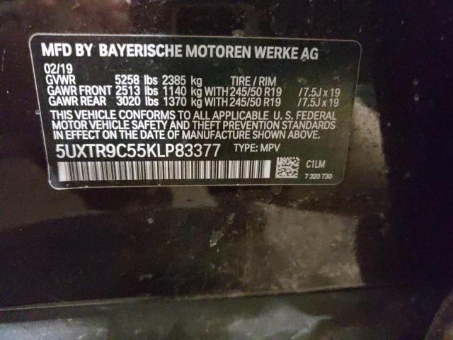2019 BMW X3 XDRIVE3 - 5UXTR9C55KLP83377
