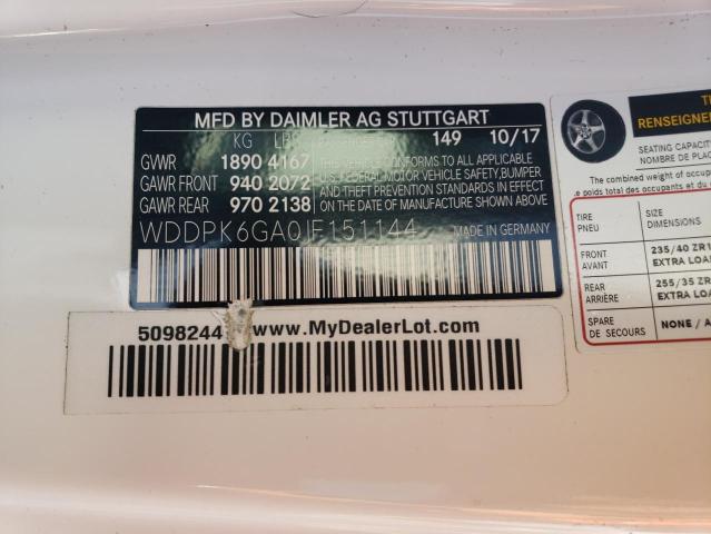 2018 MERCEDES-BENZ SLC 43 AMG - WDDPK6GA0JF151144