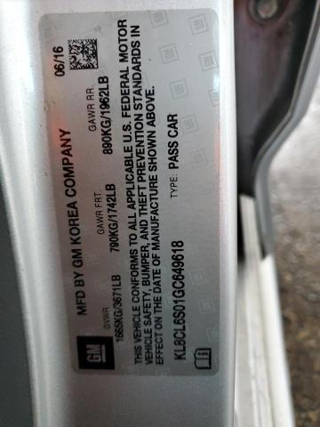 2016 CHEVROLET SPARK EV 2 - KL8CL6S01GC649618