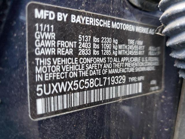 5UXWX5C58CL719329 2012 BMW X3, photo no. 13