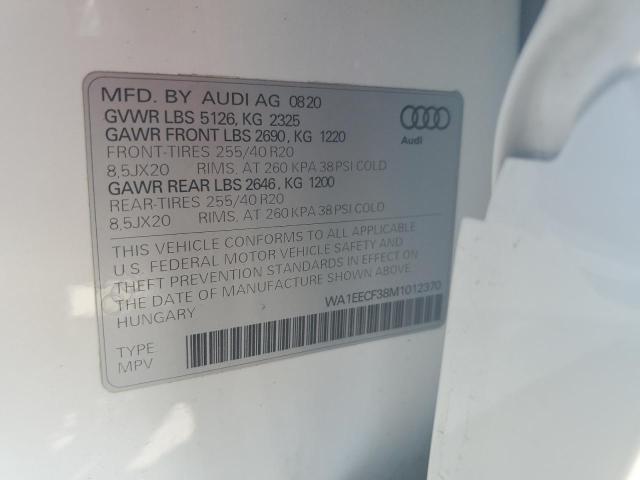 WA1EECF38M1012370 | 2021 AUDI Q3 PREMIUM