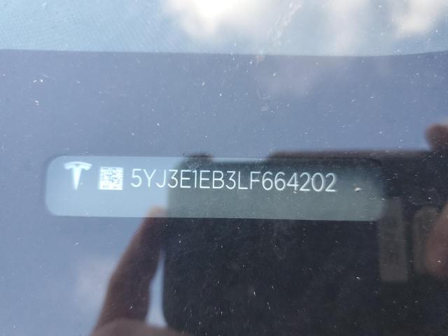 5YJ3E1EB3LF664202 | 2020 TESLA MODEL 3