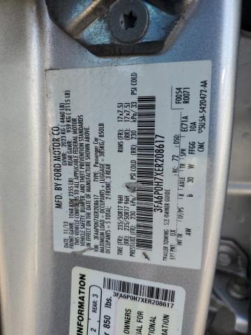 3FA6P0H7XER208617 | 2014 FORD FUSION SE