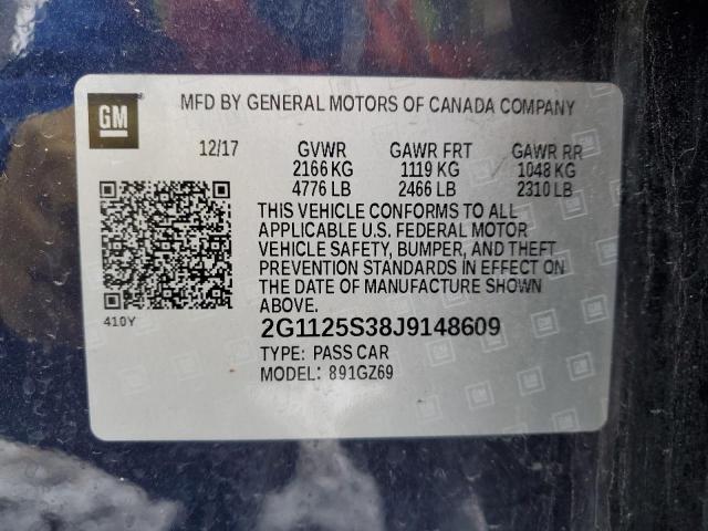 2G1125S38J9148609 | 2018 Chevrolet impala premier