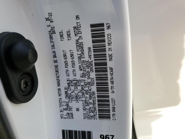 3TMCZ5AN7NM516709 | 2022 TOYOTA TACOMA DOU