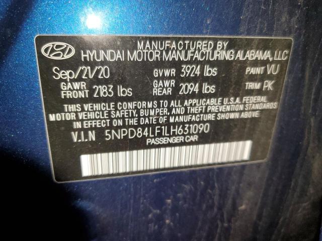 5NPD84LF1LH631090 | 2020 HYUNDAI ELANTRA SE