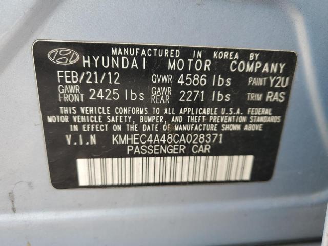 KMHEC4A48CA028371 | 2012 Hyundai sonata hybrid