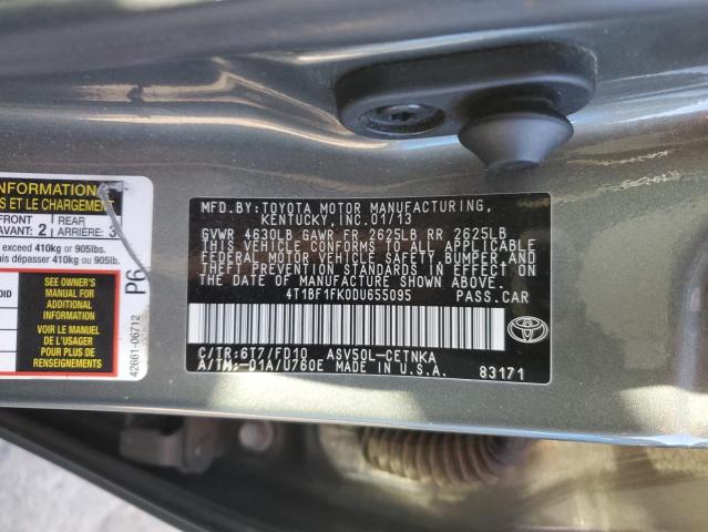 VIN 4T1BF1FK0DU655095 2013 Toyota Camry, L no.12